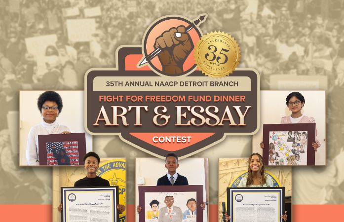  Students holding winning entries
